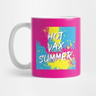 Hot Vax Summer Background Magenta Cyan Yellow Splatter Paint Mug